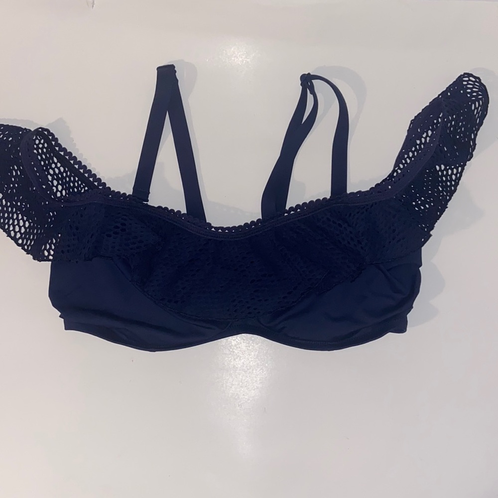 Fantasie navy blue bandeau lace bikini top new with tags